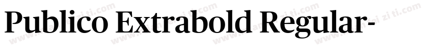 Publico Extrabold Regular字体转换